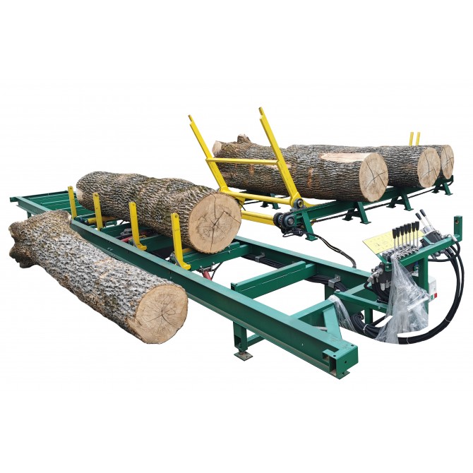 Накопичувач + навантажувач колод на раму (трьох лінійний)